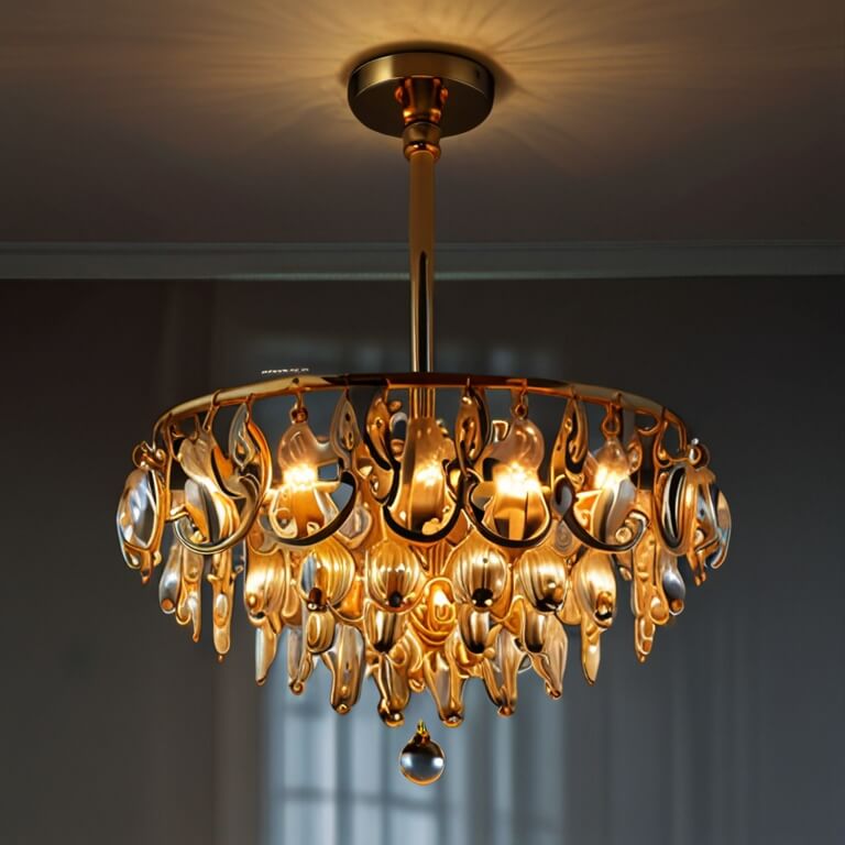 Modern Gold Chandelier